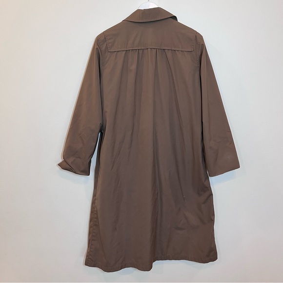 Maxi Full Ankle Length London Fog Long Coat Taupe Womens 16R Removable Liner - Picture 5 of 11